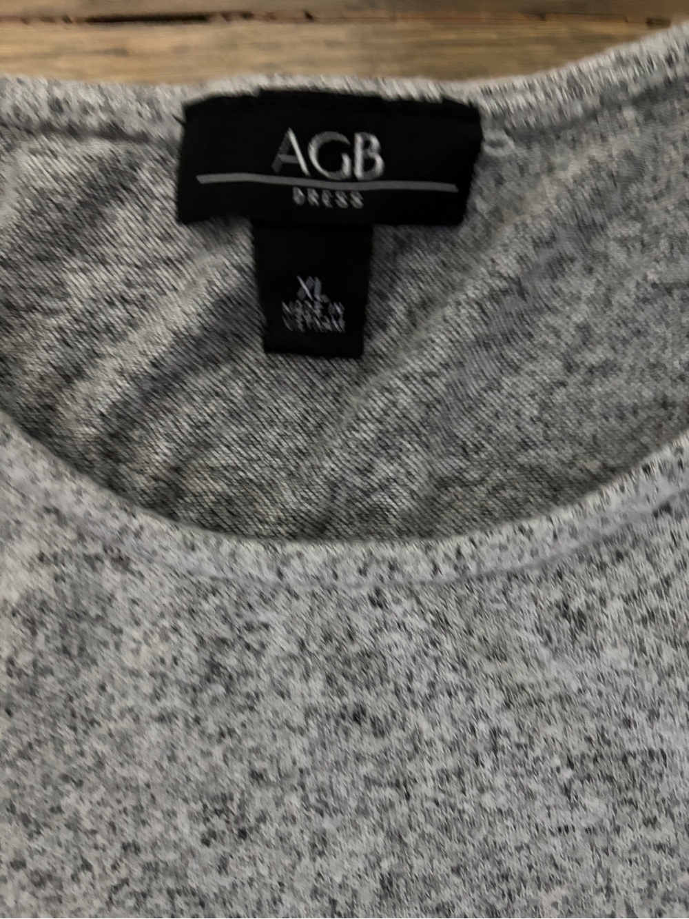 AGB Light Gray Cozy knit Dress- Size XL - Picture 2 of 4